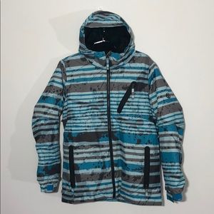 686 Boys XL Blue and Black Snowboard Jacket
